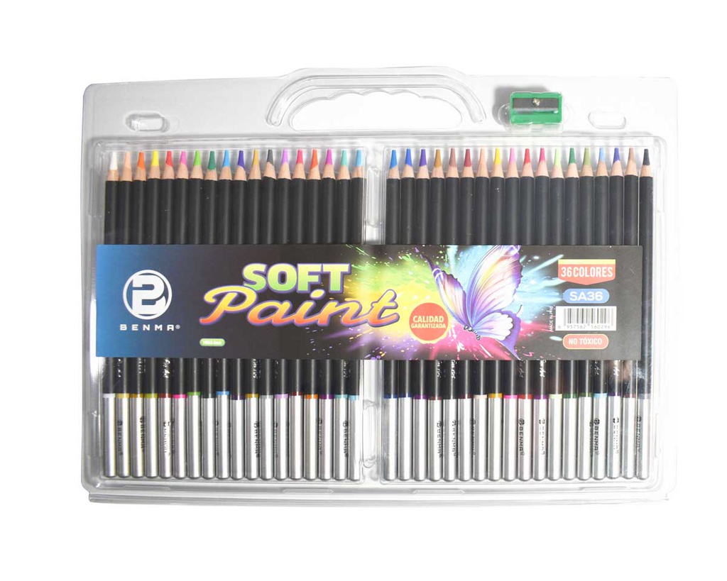 Color largo Soft Paint Benma de 36 Colores + pincel