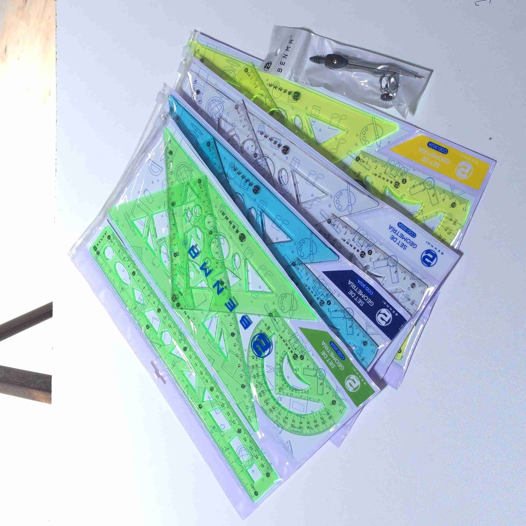 Estuche geometrico BENMA + compas figuras grande
