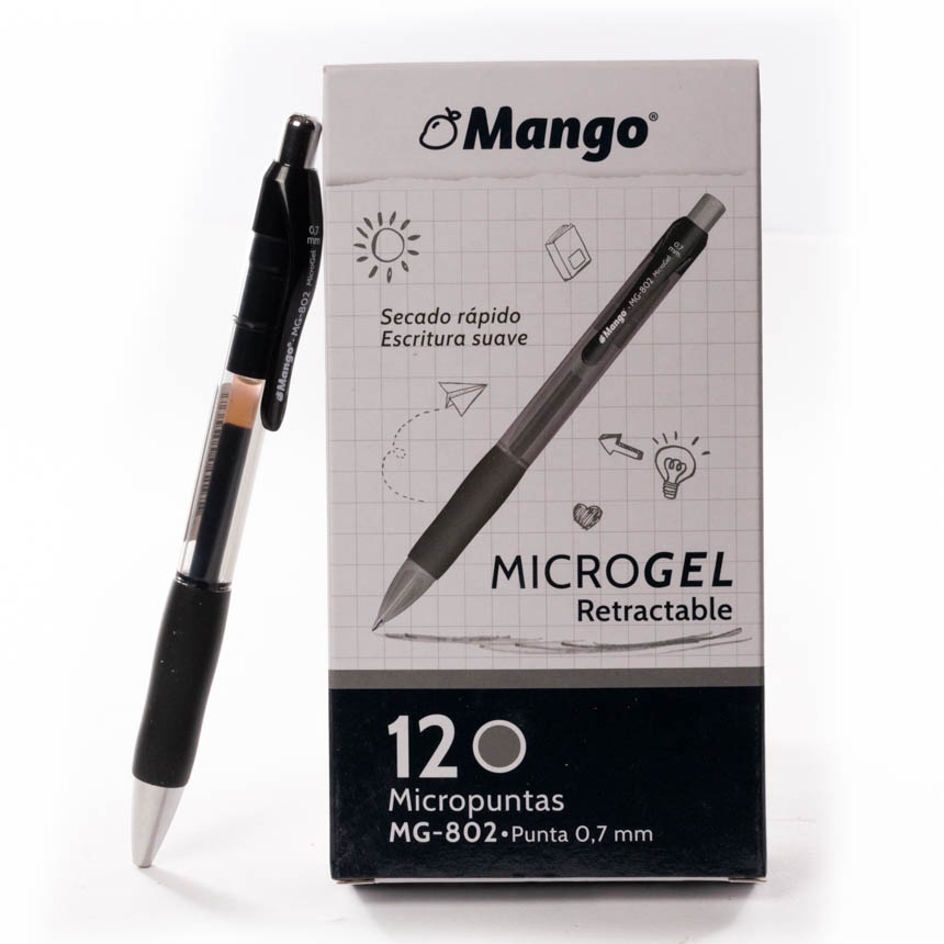 Micropunta micro gel 0.5mm MG-802 Mango 12pcs