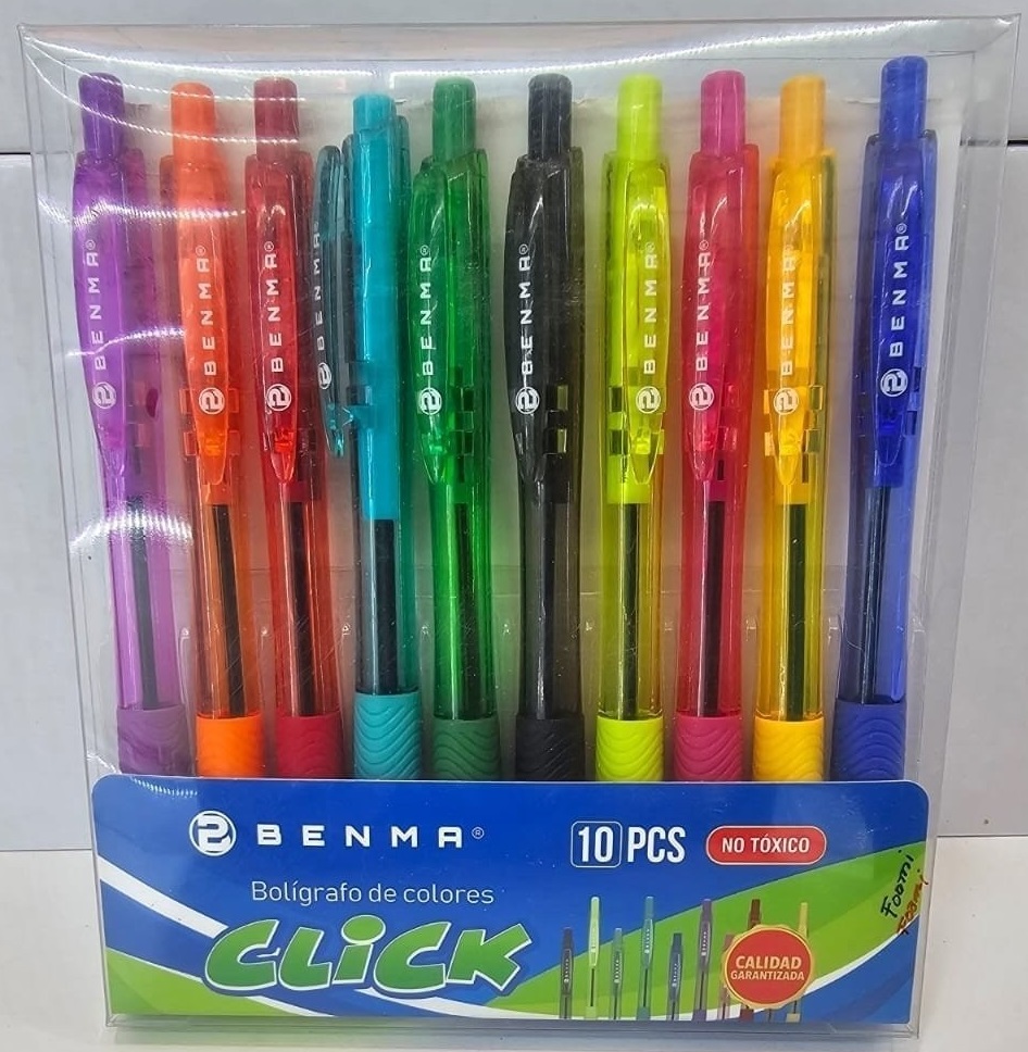 Boligrafo de 10 colores retractiles benma