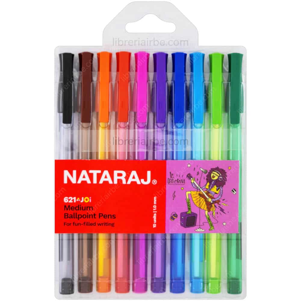 Boligrafo 621 1.0mm Nataraj 10 colores