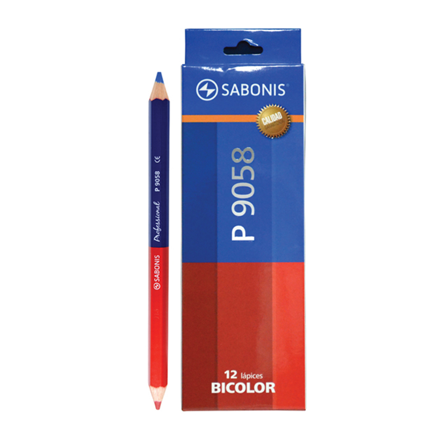Lapiz bicolor JUMBO rojo-azul P9058J Sabonis
