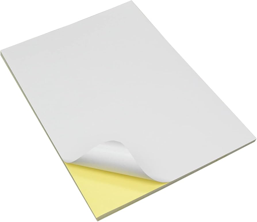 Papel adhesivo BRILLO oficio 80grs 100pcs