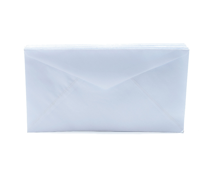 Sobre Artesanal Blanco Oficio 100Pcs. 23.5x12.5cm.