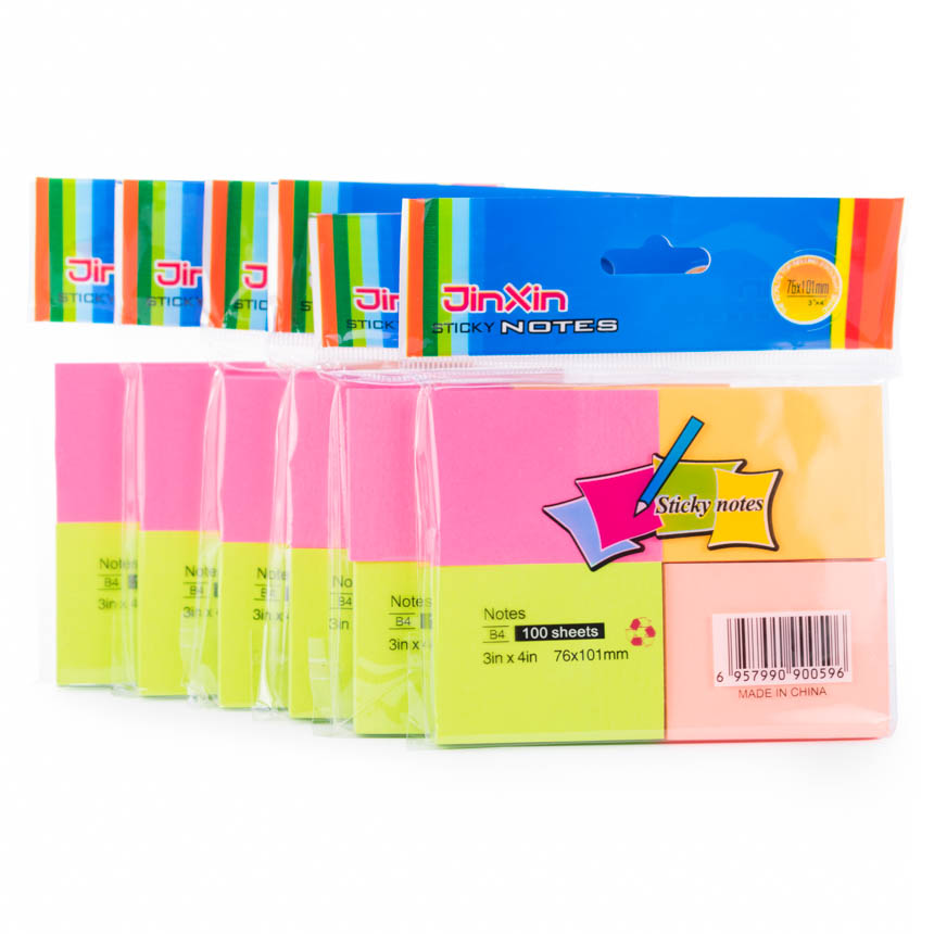 Taco de posit o notas adhesivas de Colores Divididos en 4 7.5x10.1cm