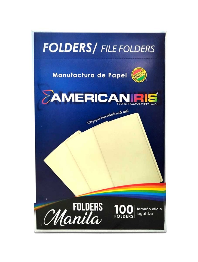 Folder  Amarillo Acricolor OFICIO 100PCS
