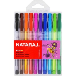 [621-JOI] Boligrafo 621 1.0mm Nataraj 10 colores