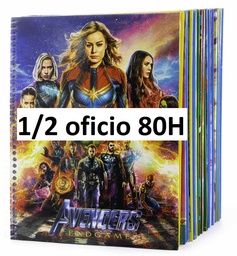 [LW-ANLL-MO-N80H] Cuaderno anillado artesanal Medio oficio 80h paq.de 10 unid.
