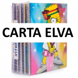 [ANLL-100-ELBA-CA] Cuaderno anillado artesanal carta elba 100h paq.de 10 unid.