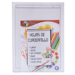 [CDLL-EL-CAR] Hojas cuadernillo Elba carta Flipo(100 Paquetitos de 5 hojas)