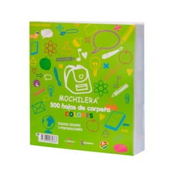 Hojas de carpeta MOCHILERA COLOR 500H