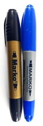 Marcador Permanente Doble Punta Marko 12 PCS