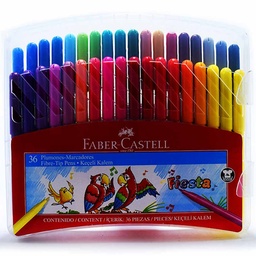 [33645-ER] Marcador fiesta estuche rigido Faber Castell 36 colores