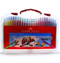 [34845-HT] Marcador fiesta estuche rigido Faber Castell 48 colores