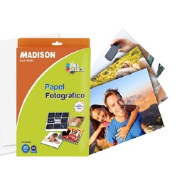 [8540-A4] Papel  Fotografico Madison A4 185g 20 hojas
