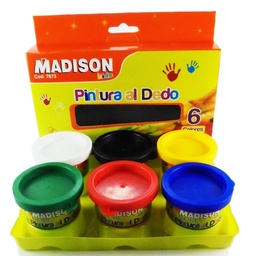[PIN-DED-MAD-7873] Pintura al Dedo Madison 6 colores 30ML