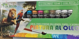 [PO1212] Pintura al oleo de 12ml La Selva estuche de 12 colores