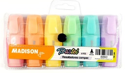 [MK521-P] Resaltador MINI Marko PASTEL 6 colores