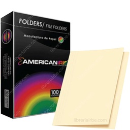 [iris] Folder Amarillo AMERICAN IRIS Carta 100 pcs.