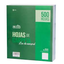 [4844] Hojas de carpeta blanca Lider 500hjs