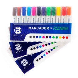 [P130] Marcador para pizarra BENMA 12 colores
