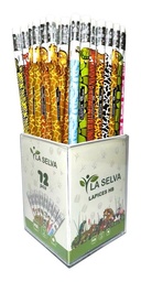 [Ls2272a] Lapiz negro la selva diseño animales 72 pcs